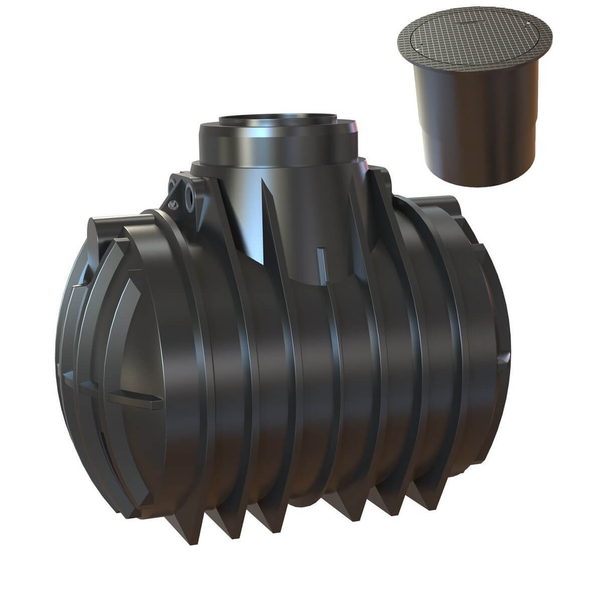 Zisterne 4000L Premium Atlantis mit PKW-LKW-Abdeckung