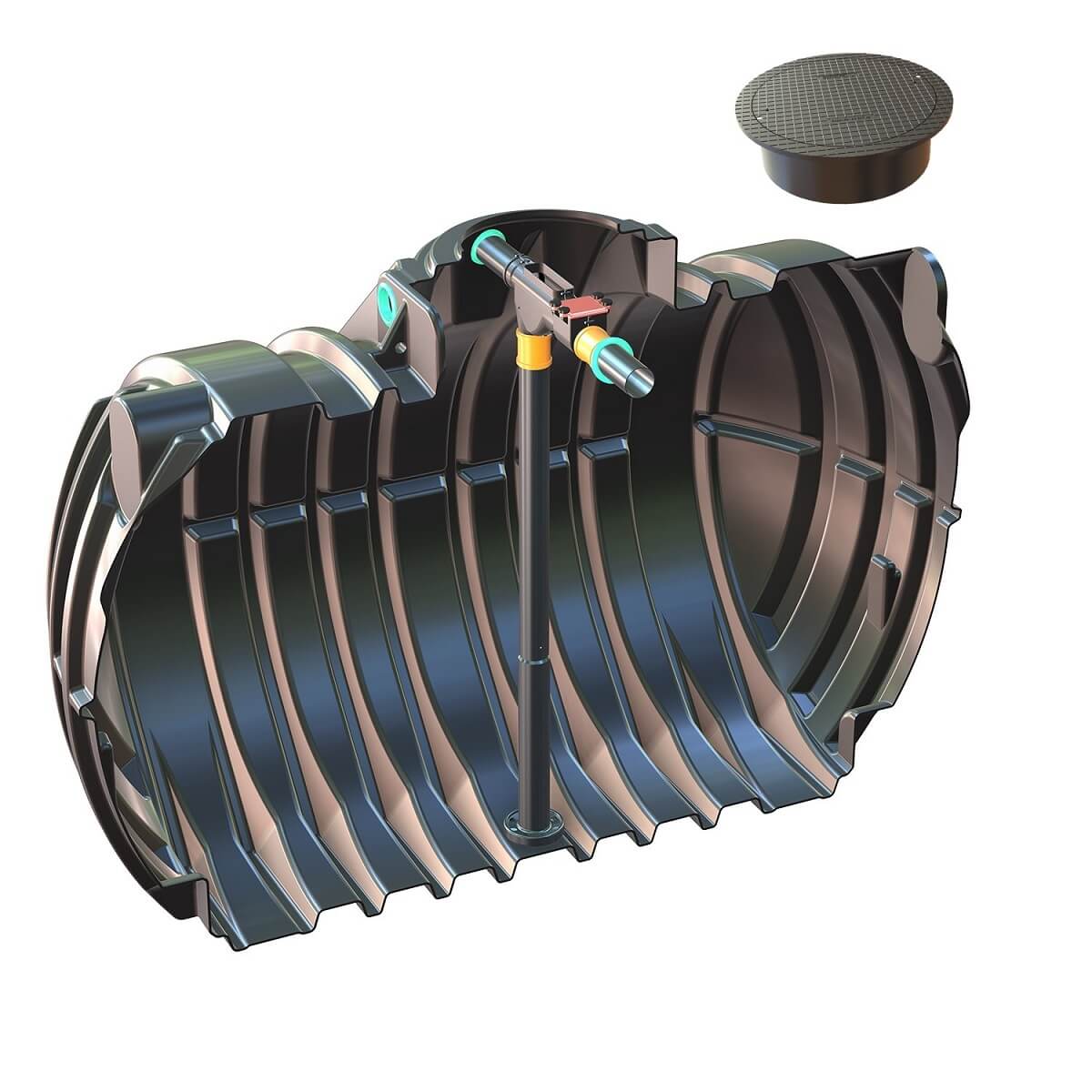 Zisterne 12500L Hausanlage WSP Big Atlantis mit Abdeckung