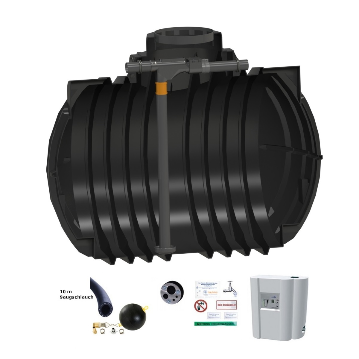 Hauszisterne 7000L Premium Atlantis WSP mit Hauswasserwerk