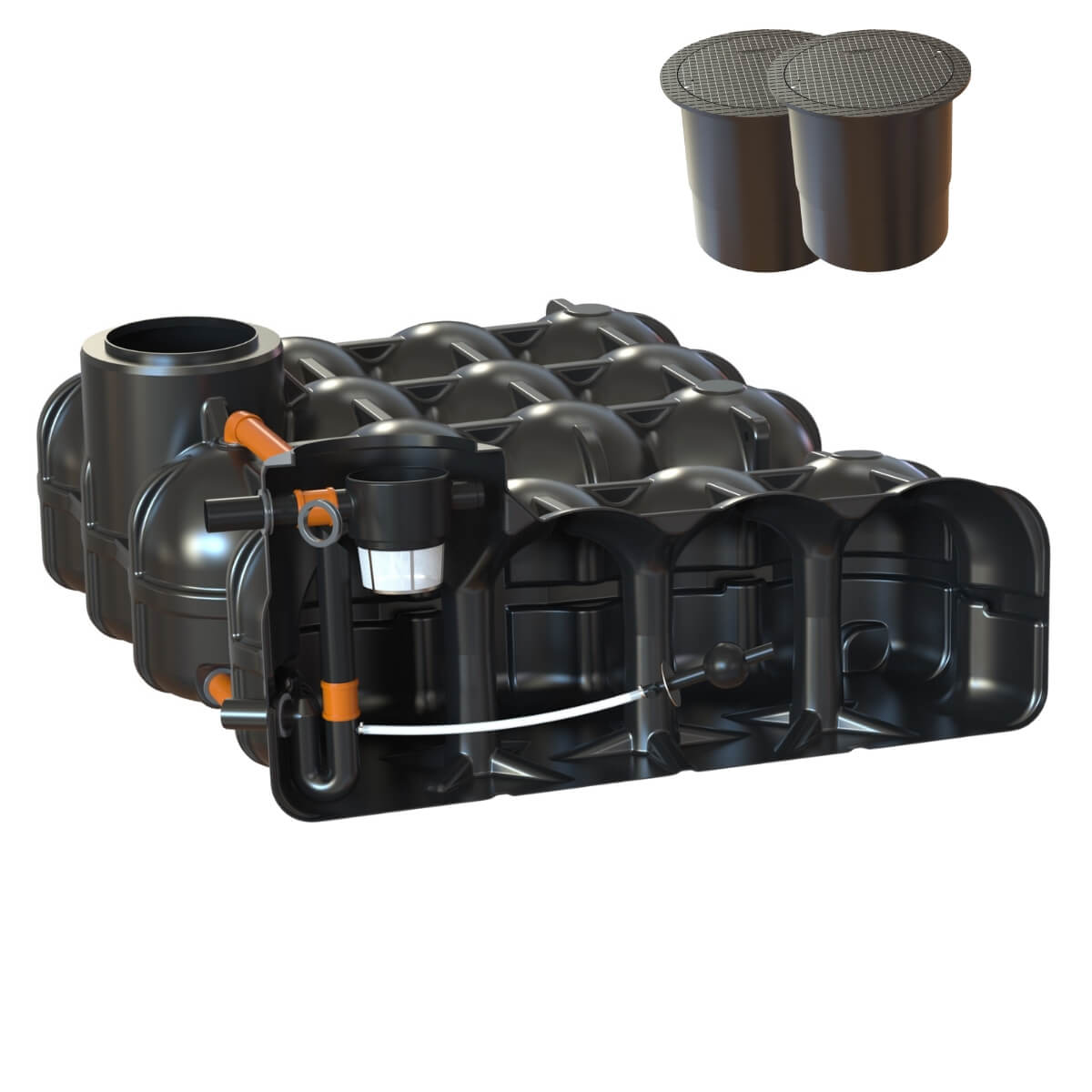 Retentionszisterne Flachtank 10000 Liter Hudson mit PKW-Dom