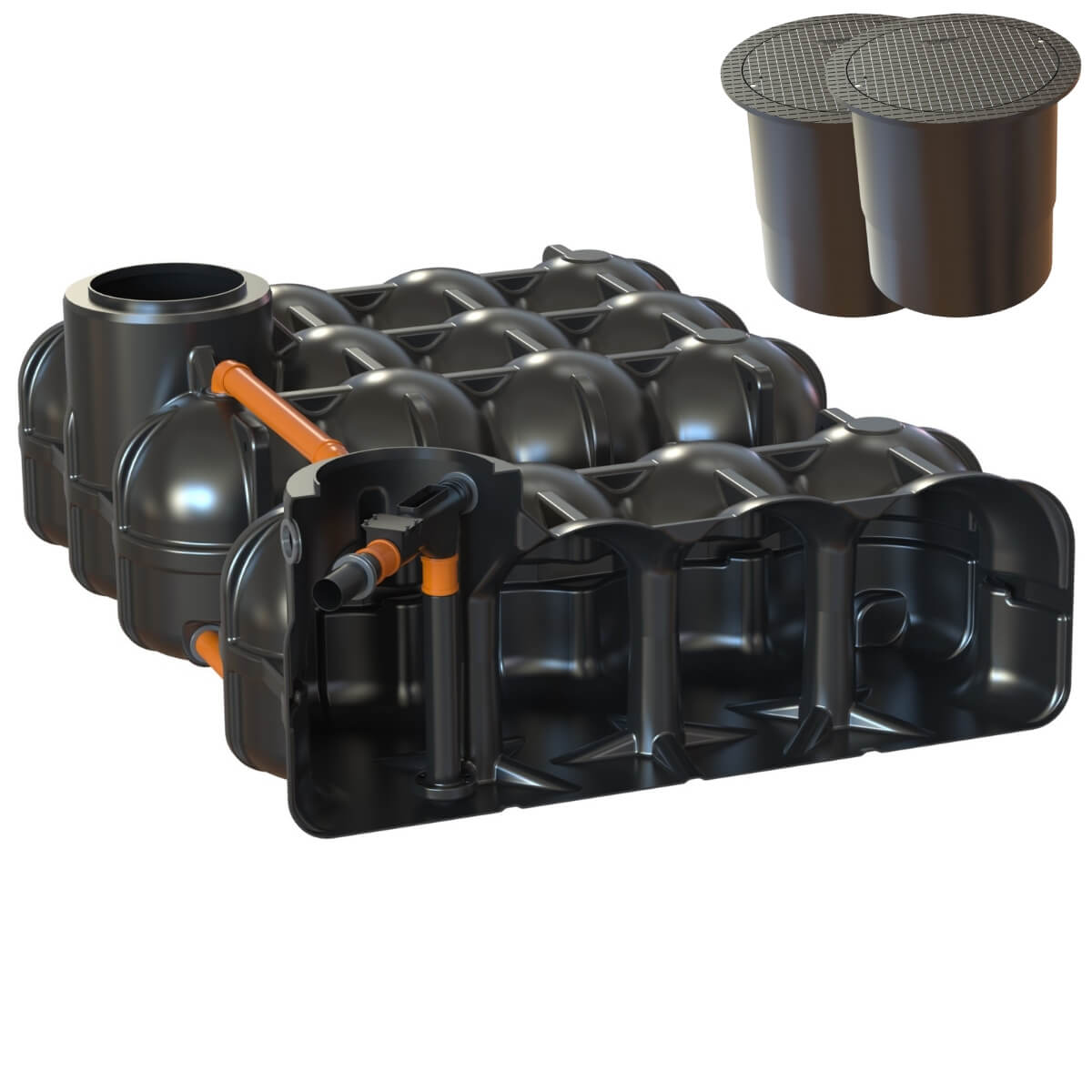 Flachtank 10000L Hudson Hausanlage WSP mit PKW-Dom