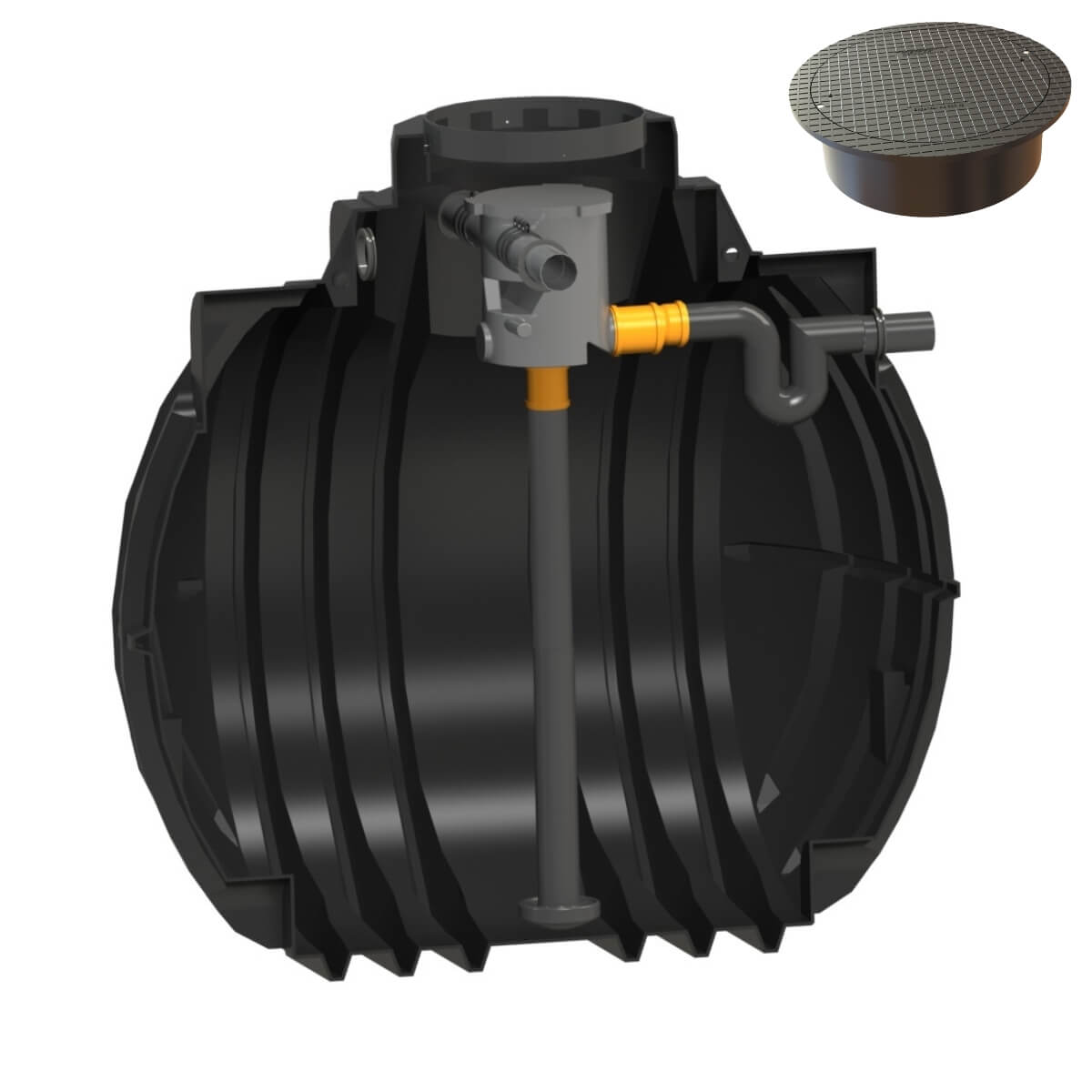 Hauszisterne 5300 L Premium Atlantis Volumen mit Abdeckung