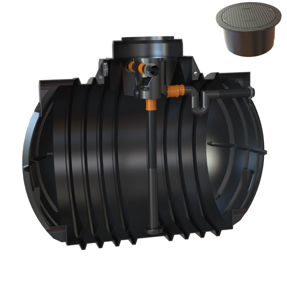 Hauszisterne 7000L Premium Atlantis Volumenfilter mit PKW-Abdeckung