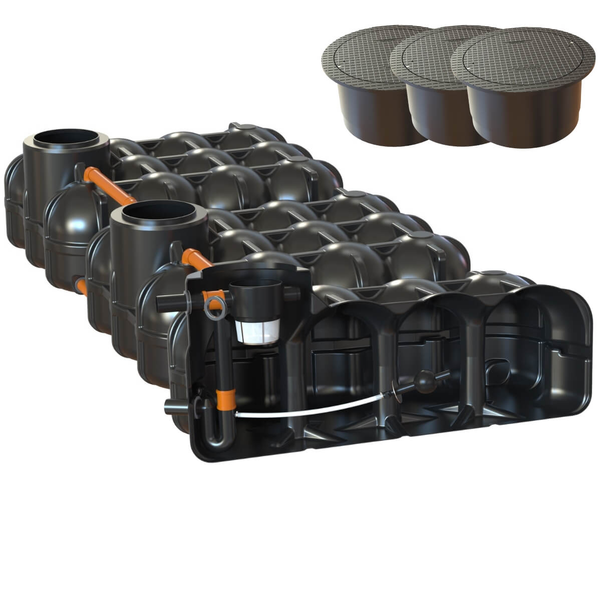 Retentionszisterne Flachtank 15000 Liter Hudson mit Segmentabdeckung