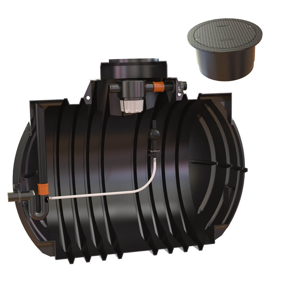 Retentionszisterne 7000L Atlantis RV 3800L mit PKW-Segment Abdeckung