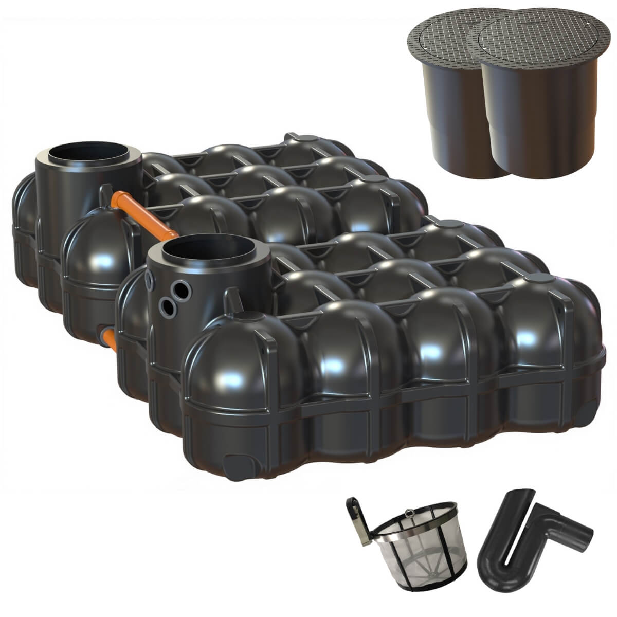 Flachtank 10000 Liter Hudson Gartenanlage mit PKW-Abdeckung