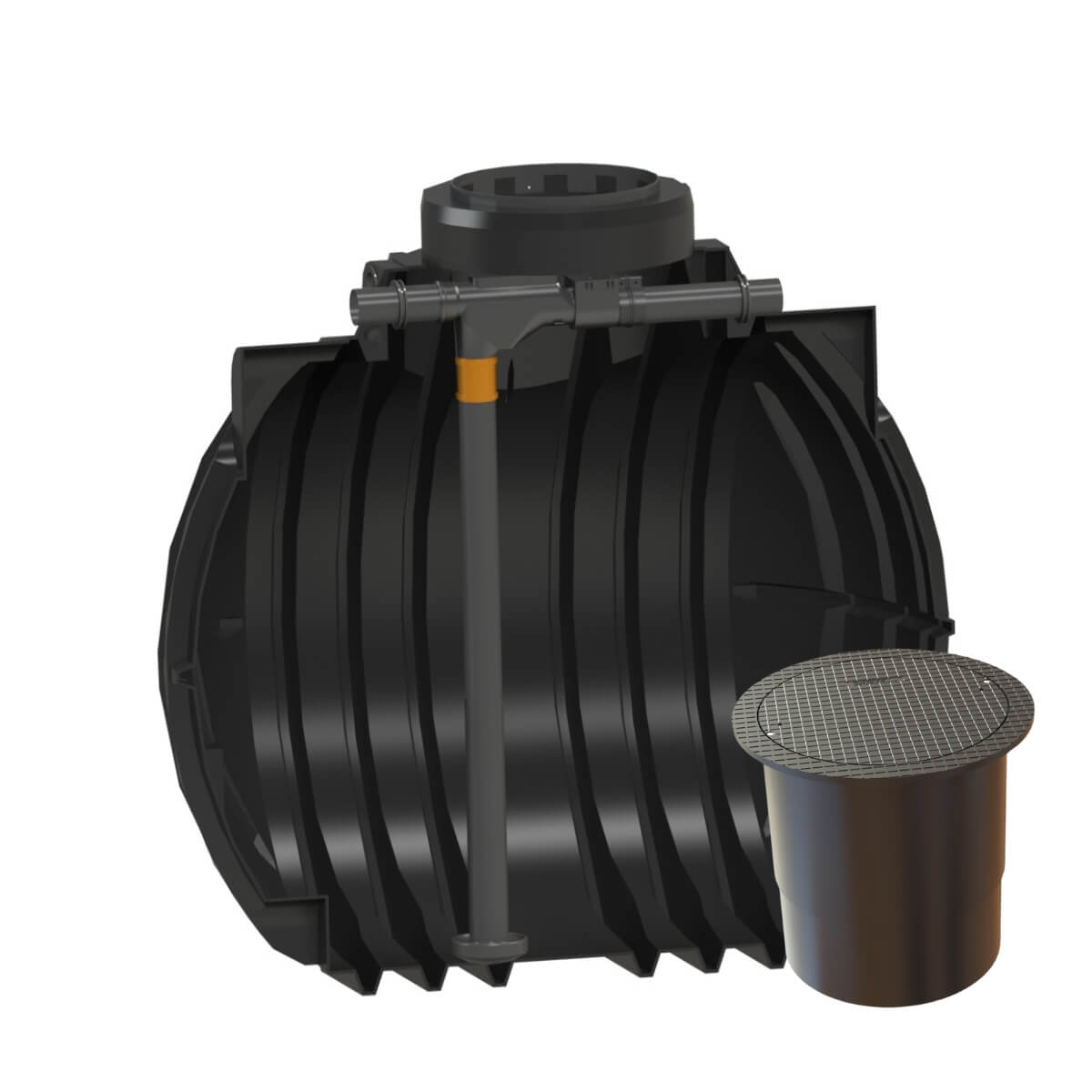 Hauszisterne 5300 L Premium Atlantis WSP mit PKW-LKW-Abdeckung