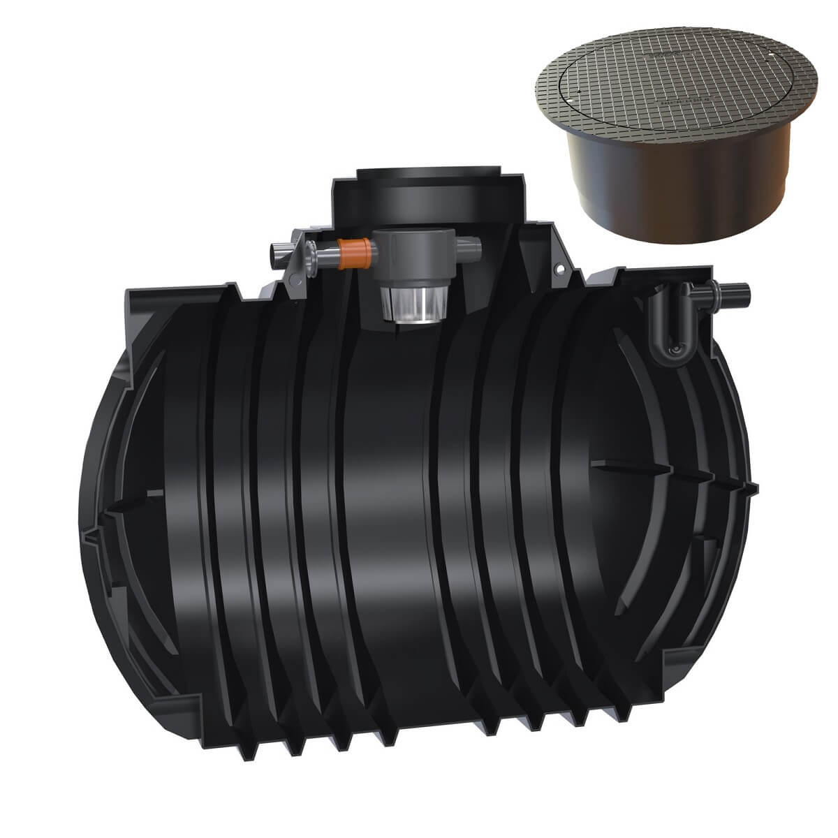 Gartenzisterne 7000L Premium Atlantis mit PKW-Abdeckung