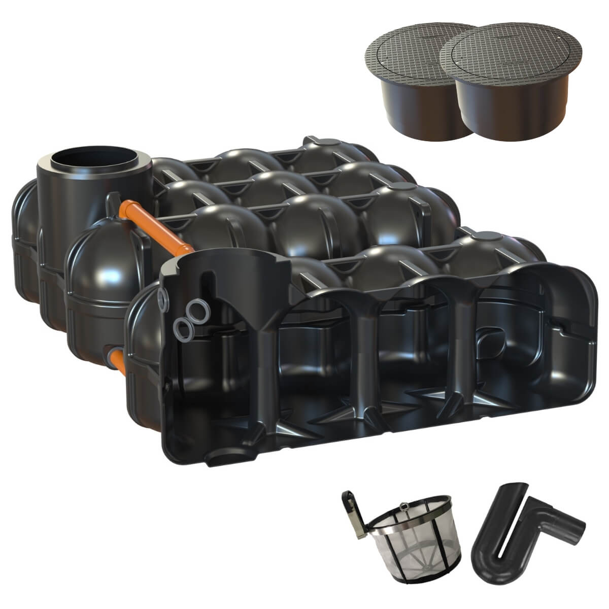 Flachtank 10000L Hudson Gartenanlage mit PS mit PKW-Abdeckung