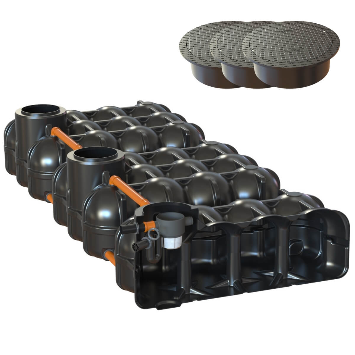 Flachtank 15000 Hudson Gartenanlage Pumpensumpf mit Abdeckung