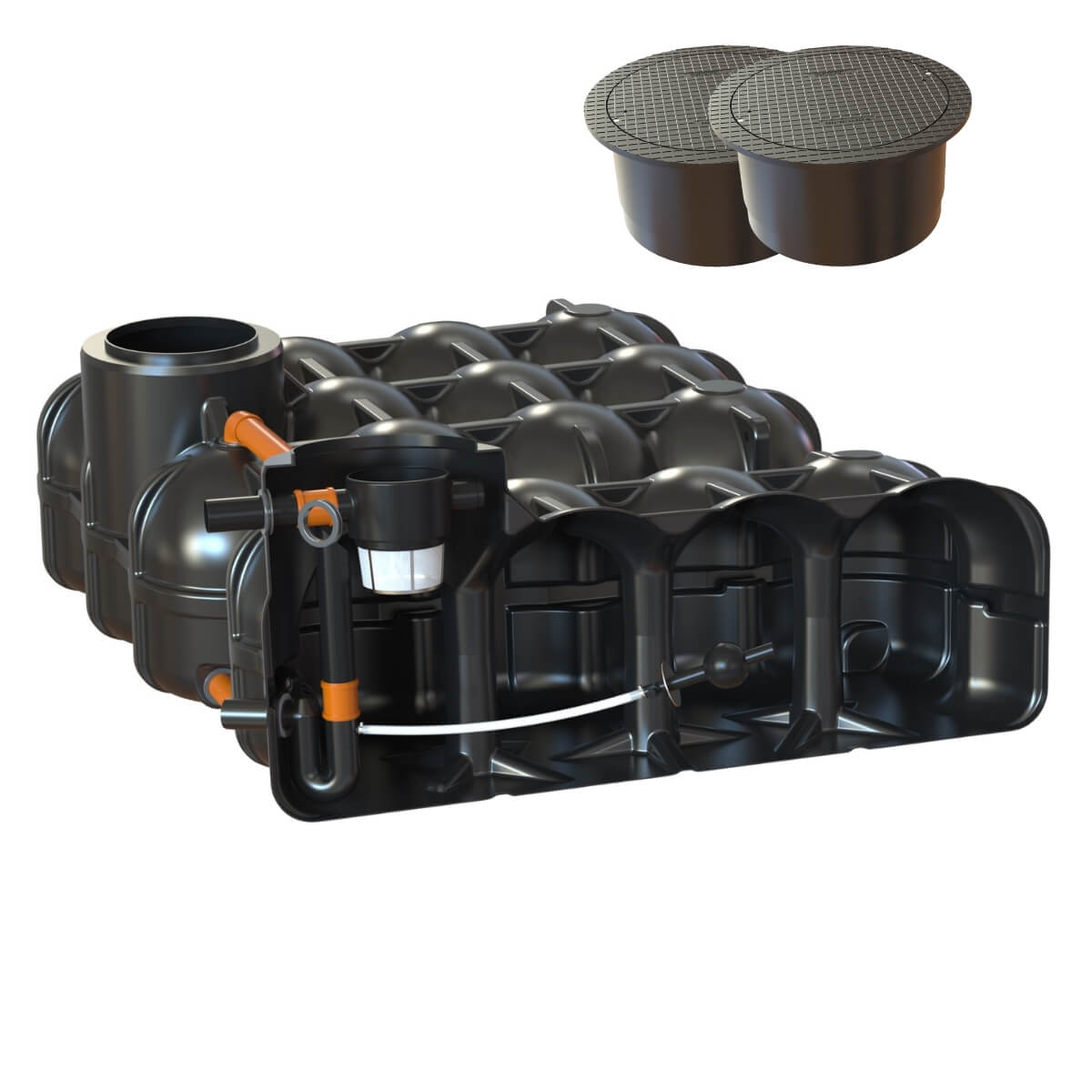 Retentionszisterne Flachtank 10000 Liter Hudson  mit Segmentabdeckung