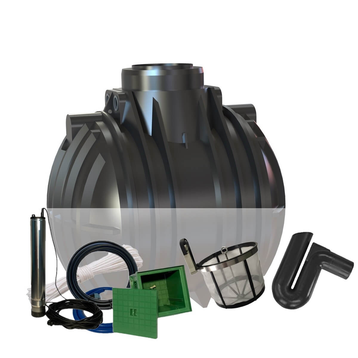 Zisterne 5300L Atlantis Gartenanlage mit Zisternenpumpe