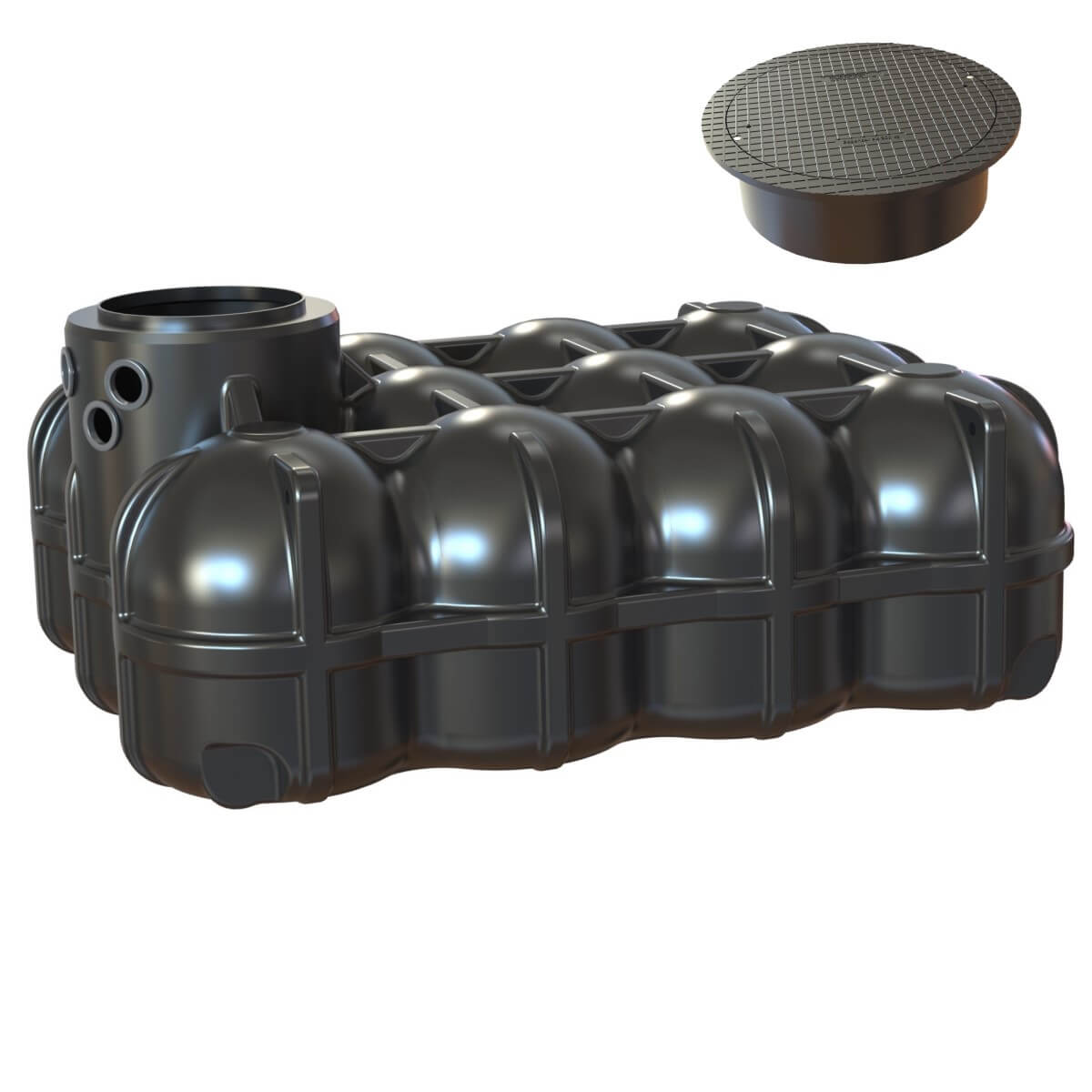 Flachtank 5000L Zisterne Hudson mit Abdeckung