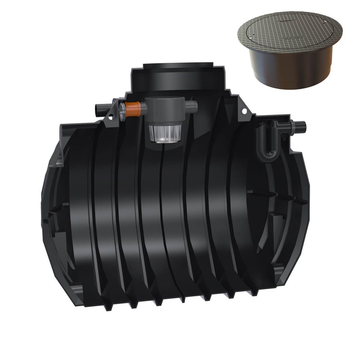 Gartenzisterne 4000L Premium Atlantis mit PKW-Abdeckung