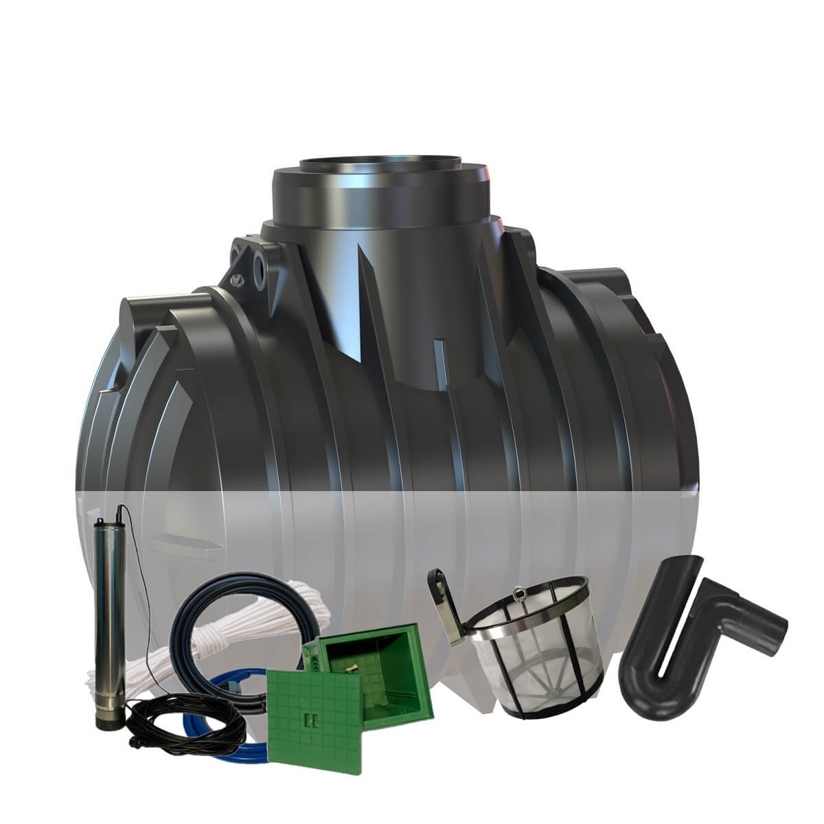 Zisterne 4000L Premium Atlantis Gartenanlage mit Zisternenpumpe