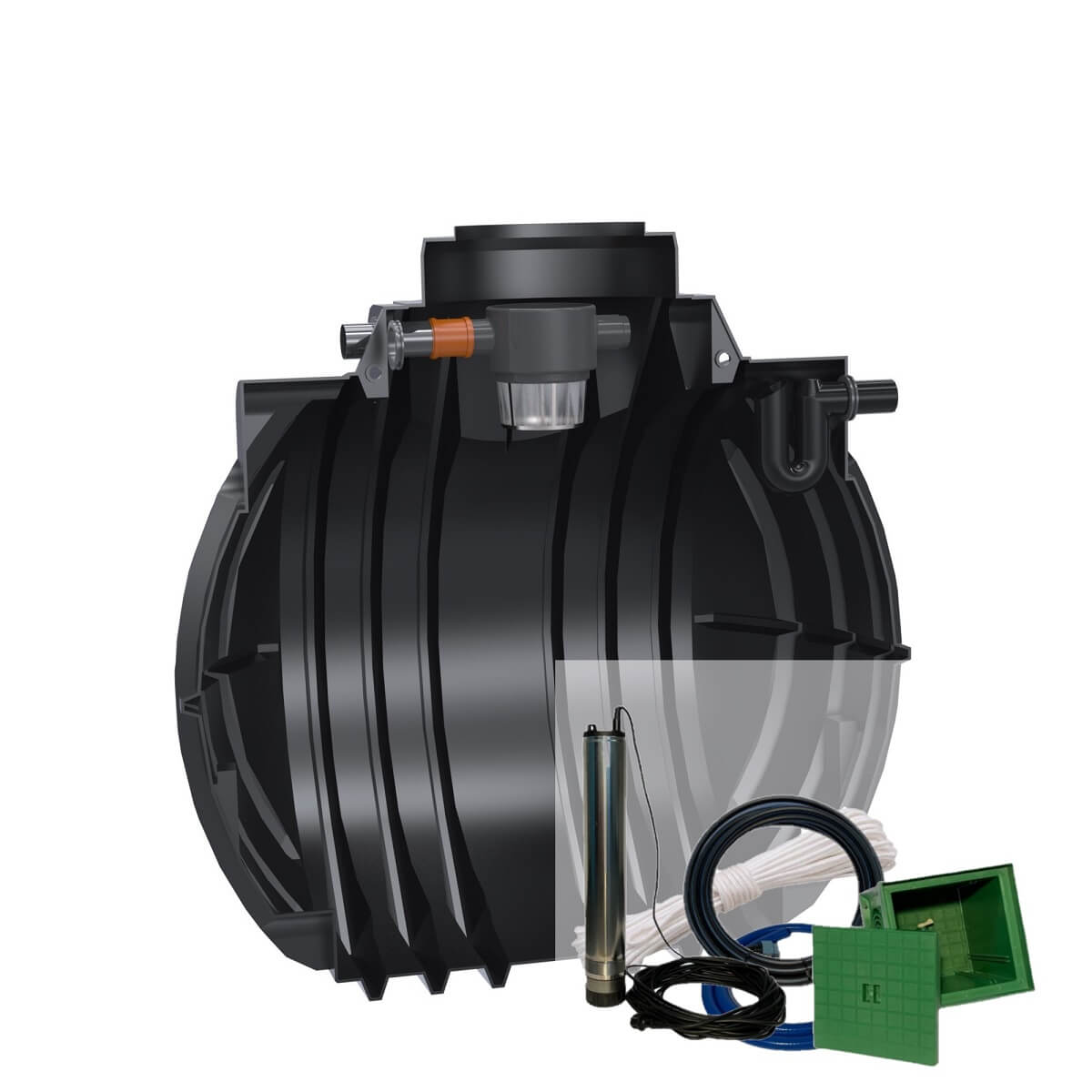 Gartenzisterne 5300L Atlantis Premium mit Zisternenpumpe