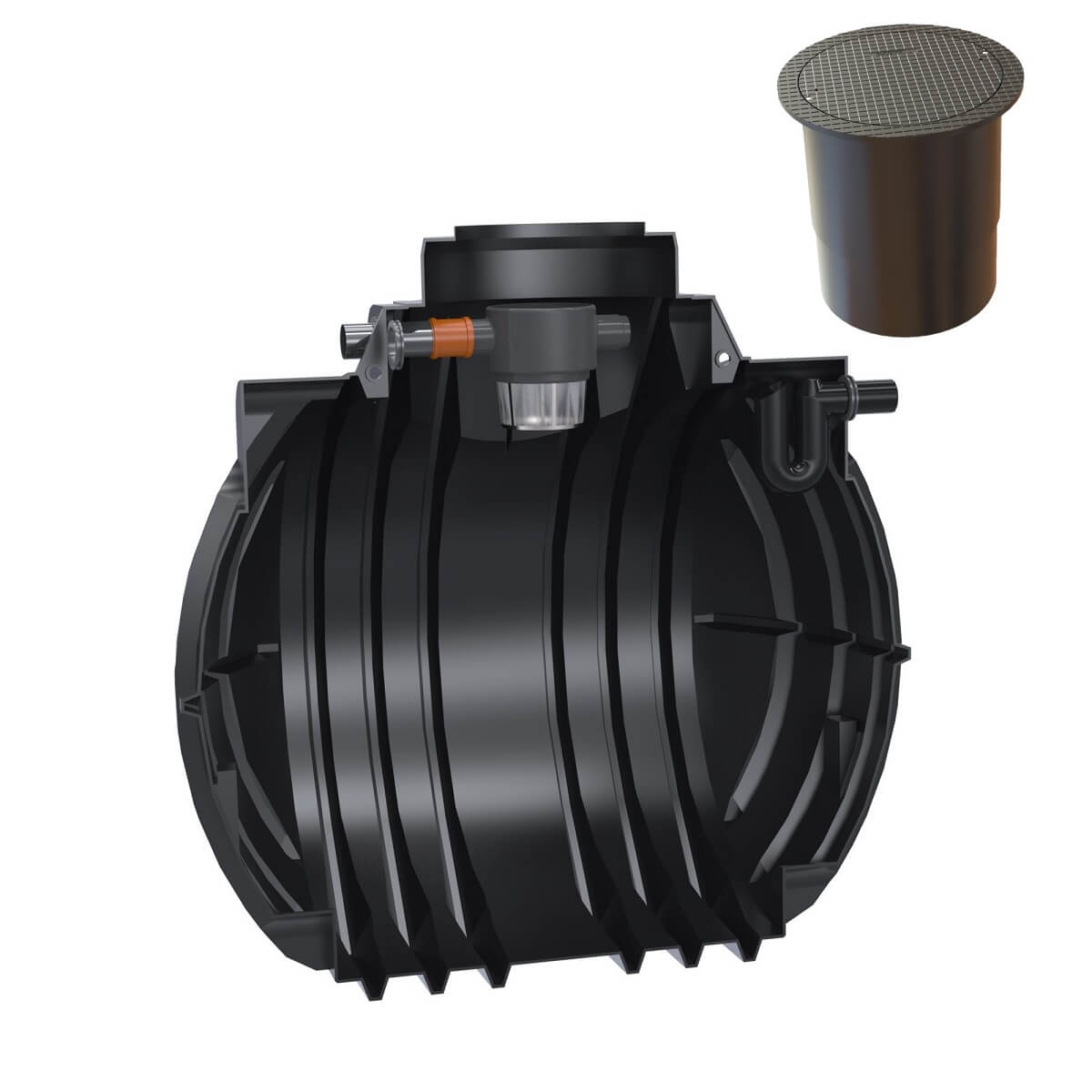 Gartenzisterne 5300L Atlantis Premium mit PKW-LKW-Abdeckung