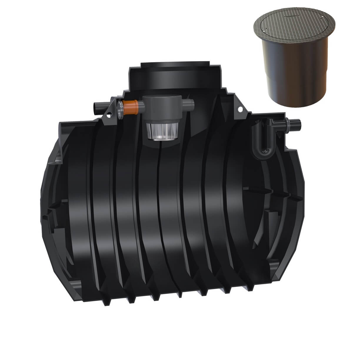 Gartenzisterne 4000L Premium Atlantis mit PKW-LKW Abdeckung