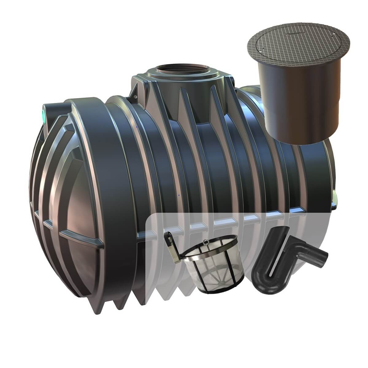 Zisterne 12500L Gartenanlage Big Atlantis mit PKW-Abdeckung