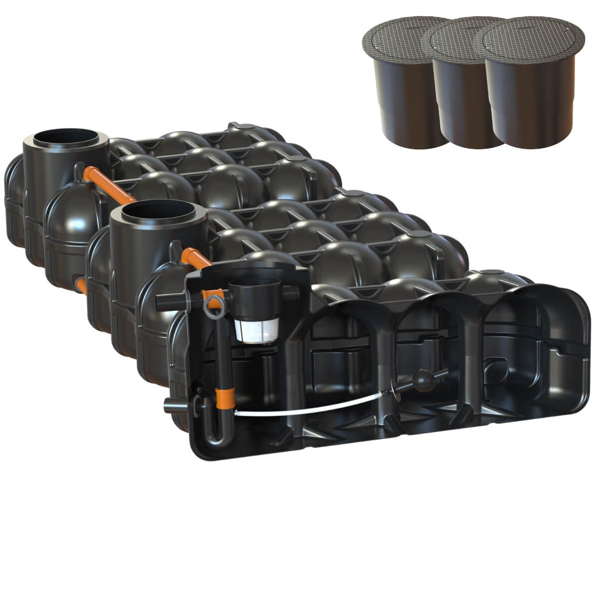 Retentionszisterne Flachtank 15000 Liter Hudson mit PKW-Dom