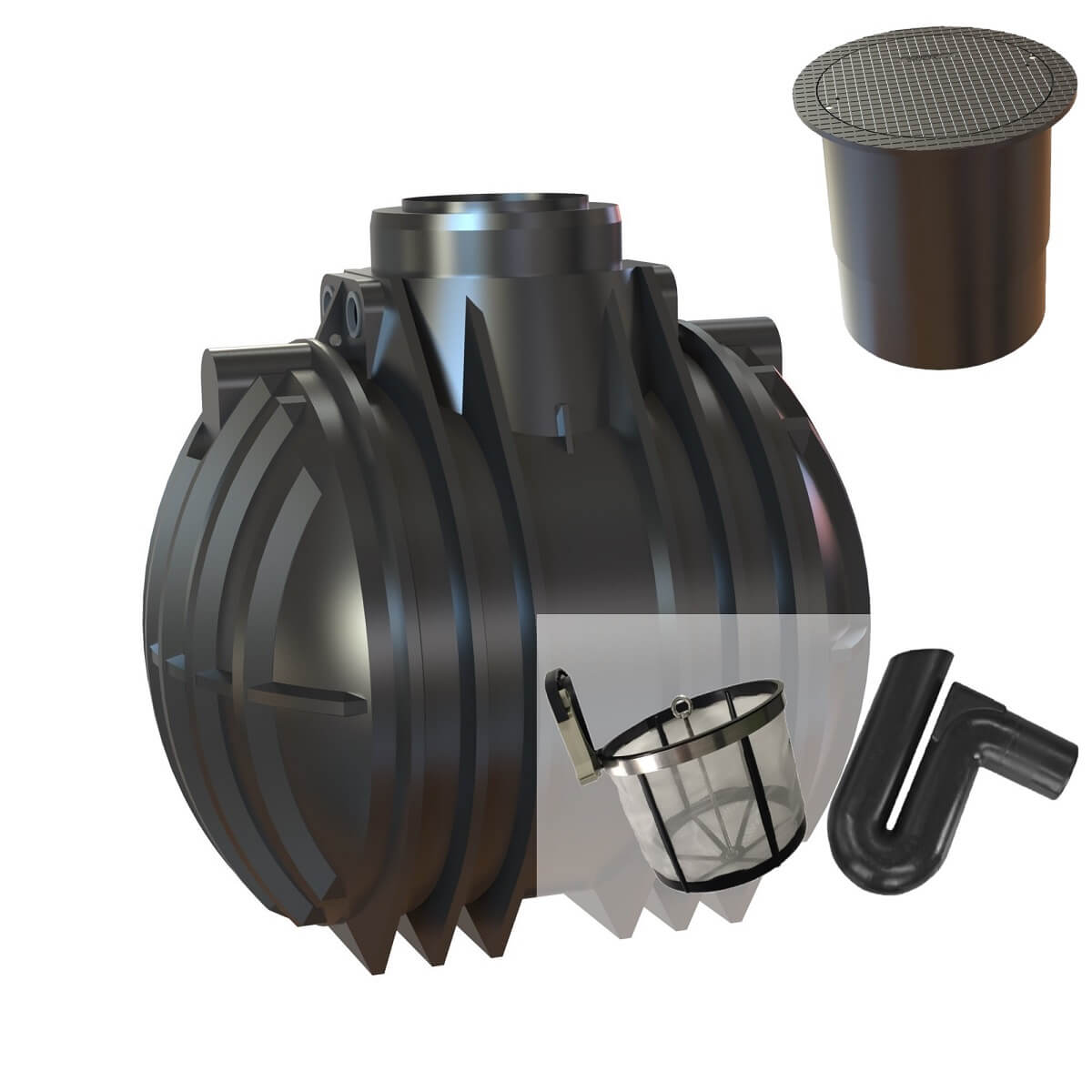 Zisterne 5300L Atlantis Gartenanlage mit PKW-LKW-Abdeckung