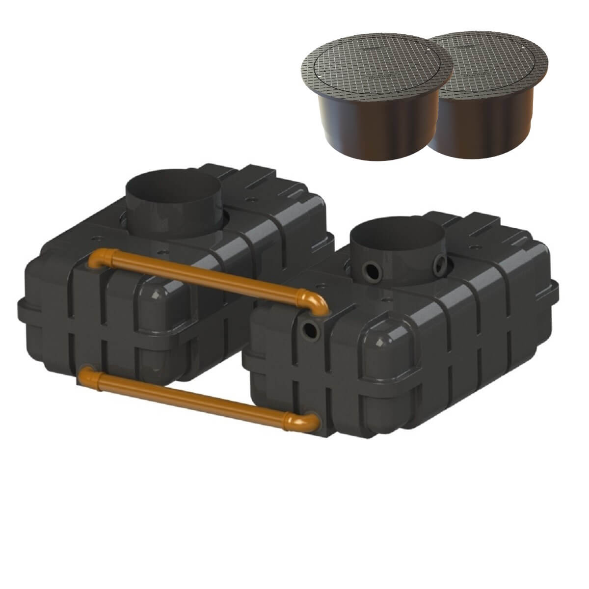 Flachtank 3400L mit h?henverstellbarer Abdeckung