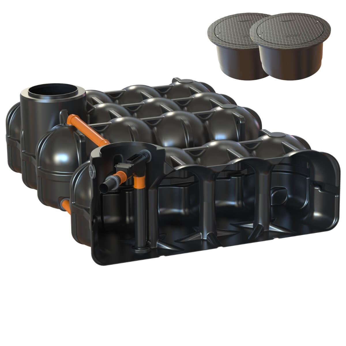 Flachtank 10000L Hudson Hausanlage WSP mit PKW-Abdeckung