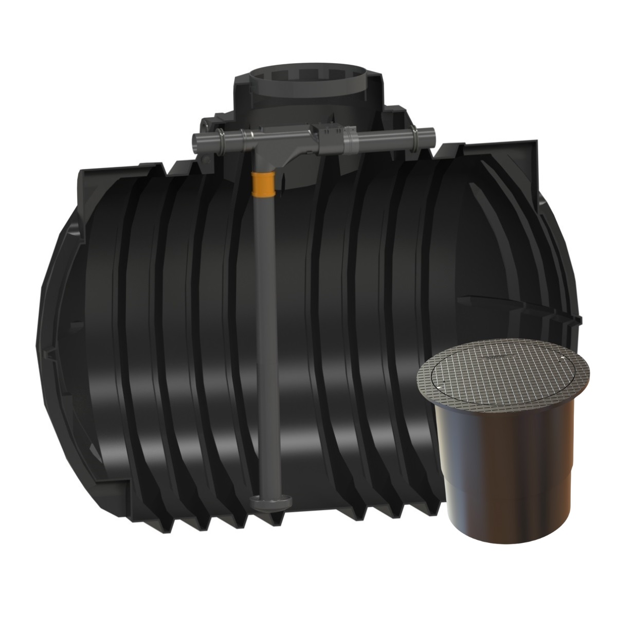 Hauszisterne 7000L Premium Atlantis WSP mit PKW-LKW-Abdeckung