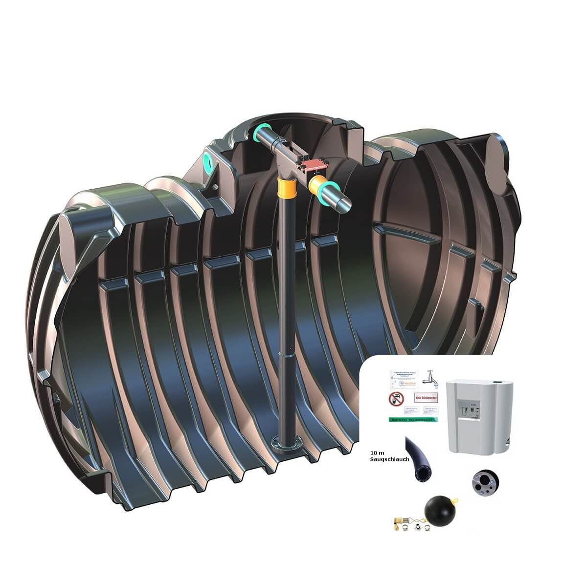 Zisterne 12500L Hausanlage WSP Big Atlantis mit Hauswasserwerk