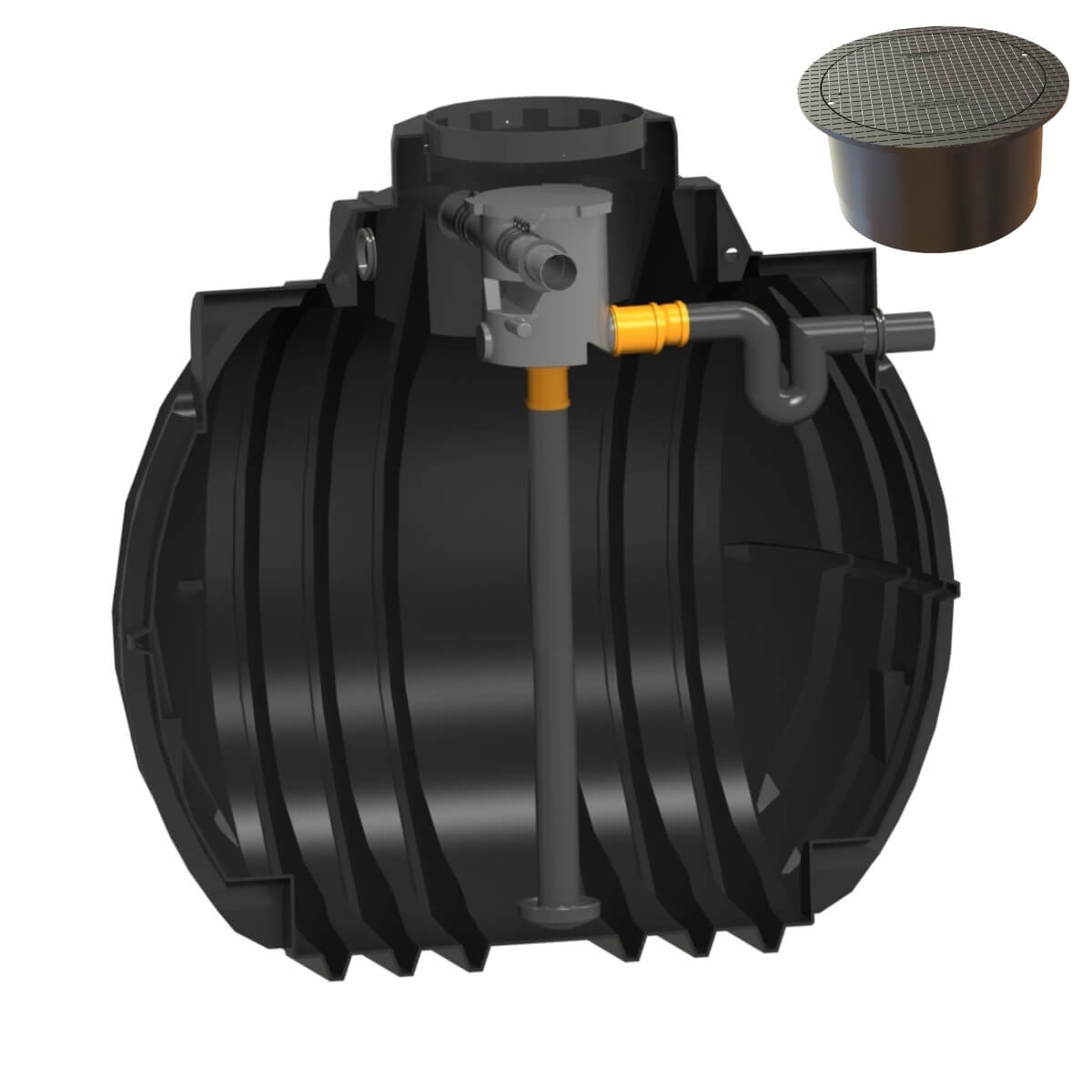 Hauszisterne 5300 L Premium Atlantis Volumen mit PKW-Abdeckung