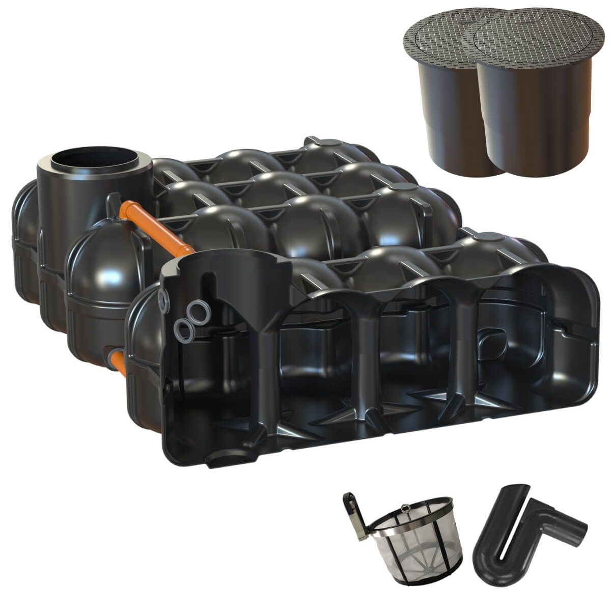 Flachtank 10000L Hudson Gartenanlage mit PS mit PKW-Dom