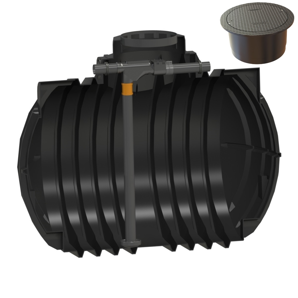 Hauszisterne 7000L Premium Atlantis WSP mit PKW-Abdeckung