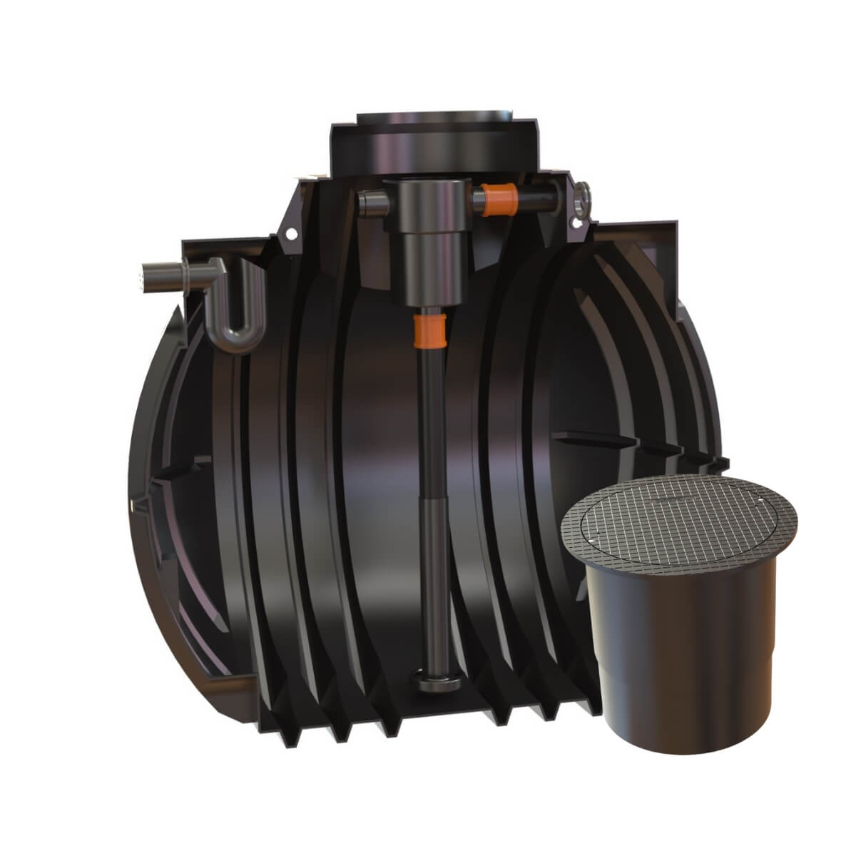 Hauszisterne 5300 L Korbfilter mit PKW-LKW-Abdeckung