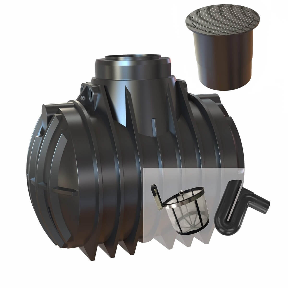 Zisterne 4000L Premium Atlantis Gartenanlage mit PKW-LKW-Abdeckung