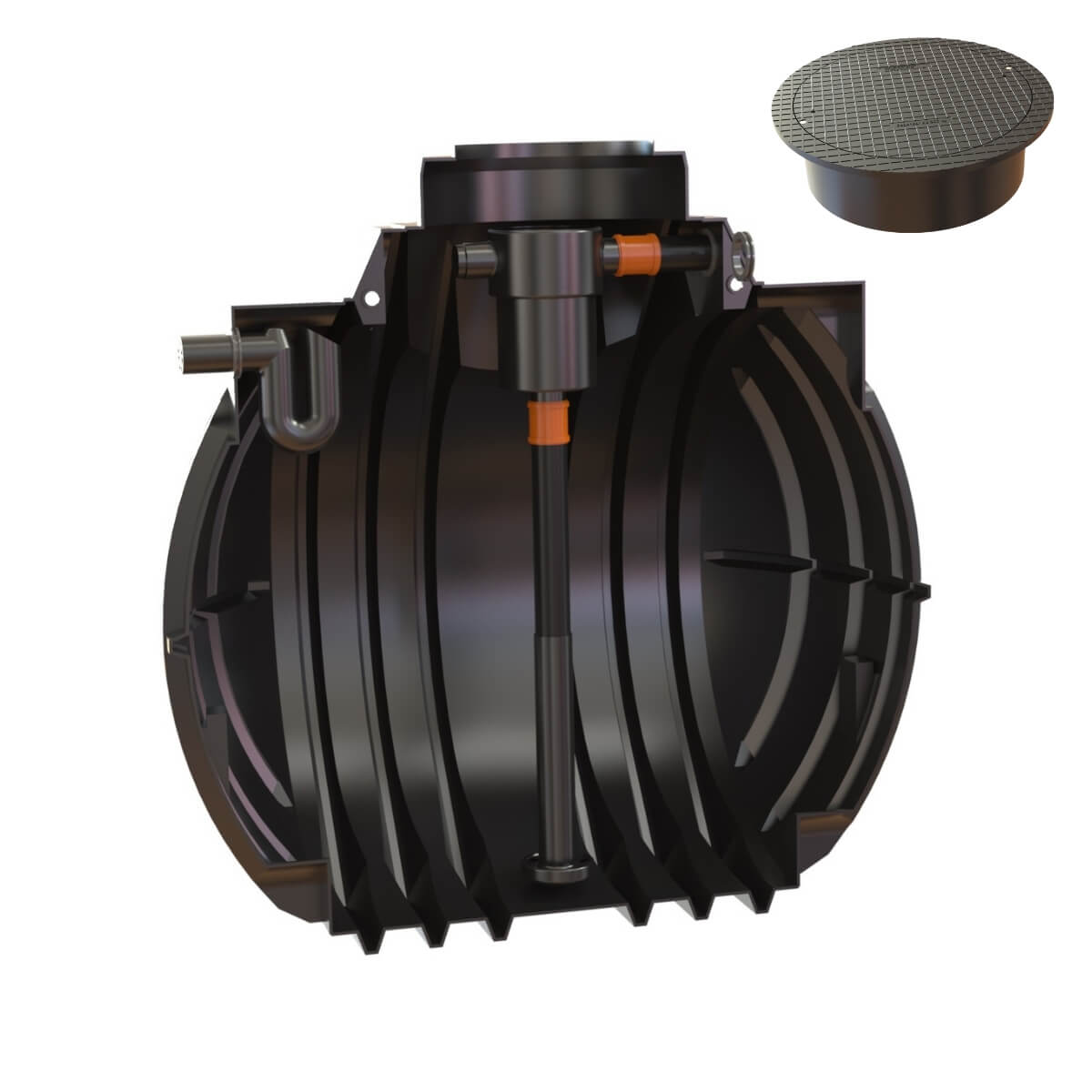 Hauszisterne 5300 L Korbfilter mit Abdeckung