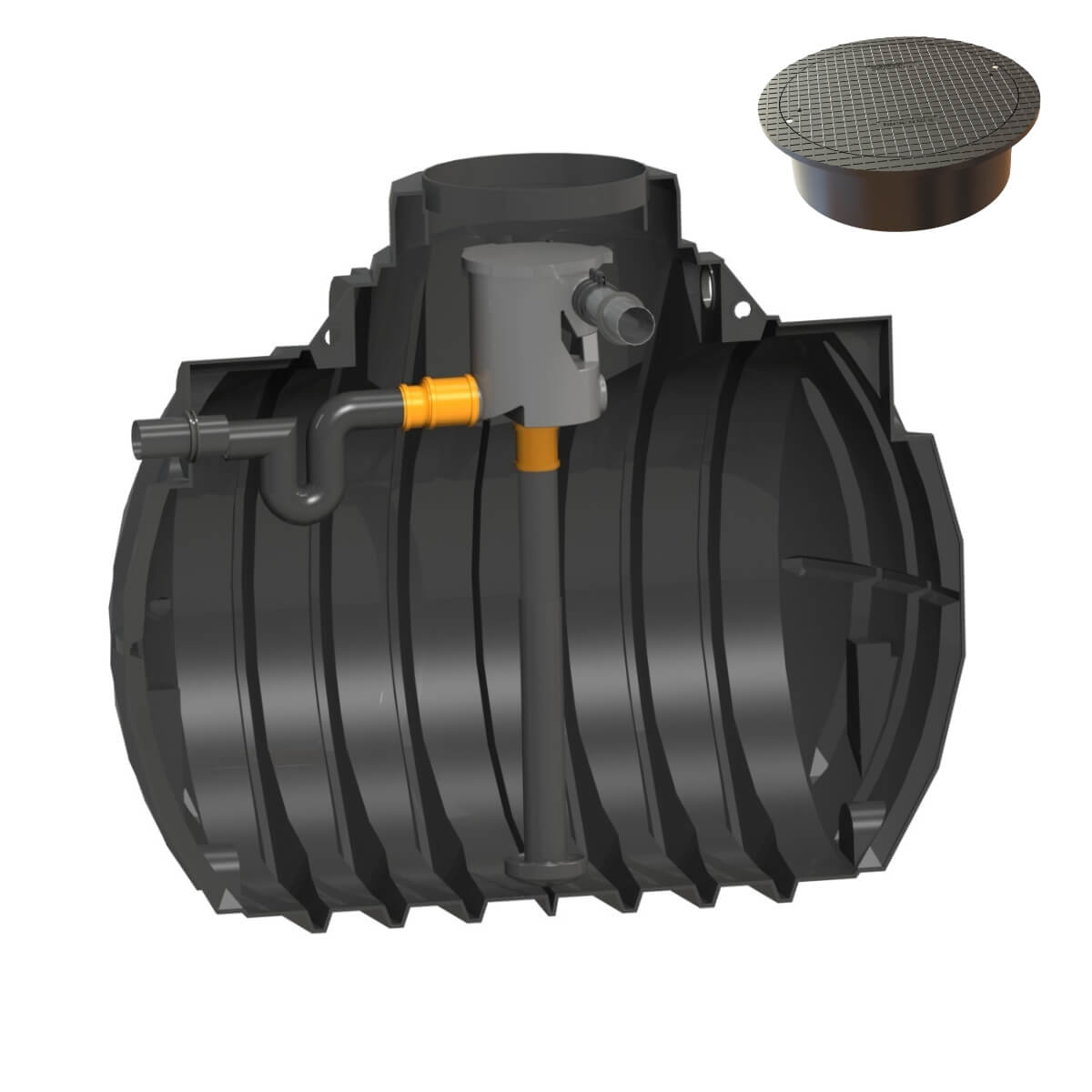 Hauszisterne 4000L Atlantis Volumenfilter mit Abdeckung