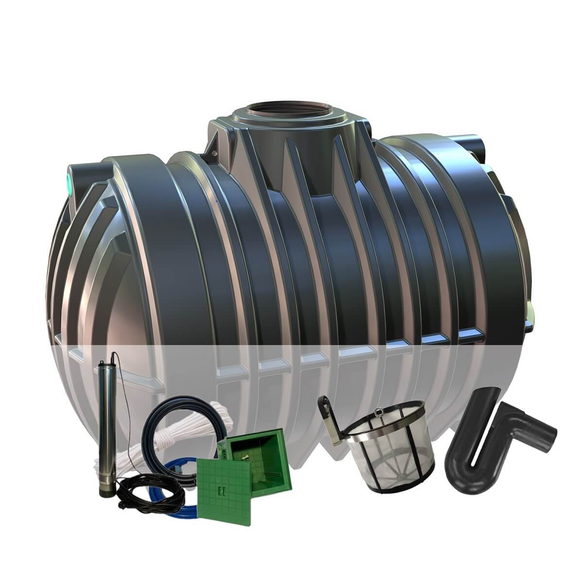 Zisterne 12500L Gartenanlage Big Atlantis mit Zisternenpumpe