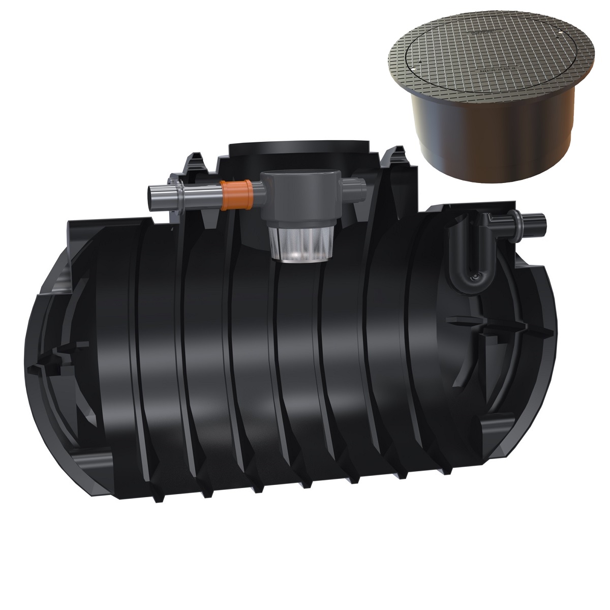 Gartenzisterne 2200L Atlantis mit PKW-Abdeckung