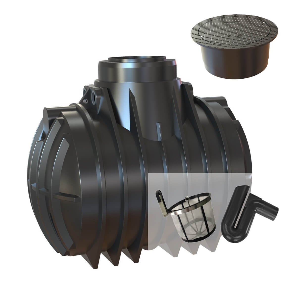 Zisterne 4000L Premium Atlantis Gartenanlage mit PKW-Abdeckung