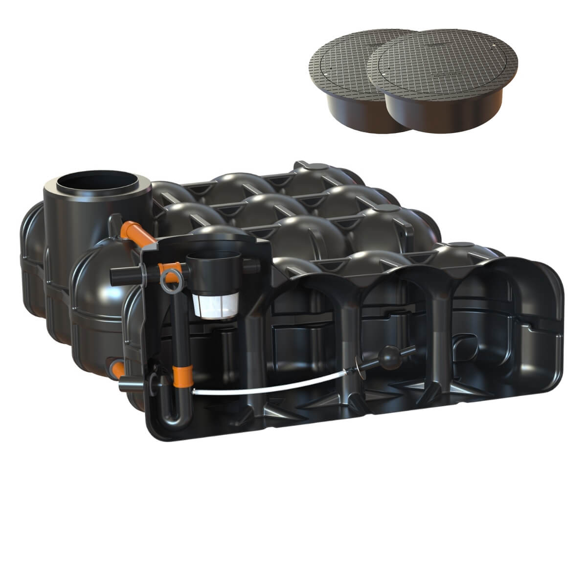 Retentionszisterne Flachtank 10000 Liter Hudson mit Abdeckung