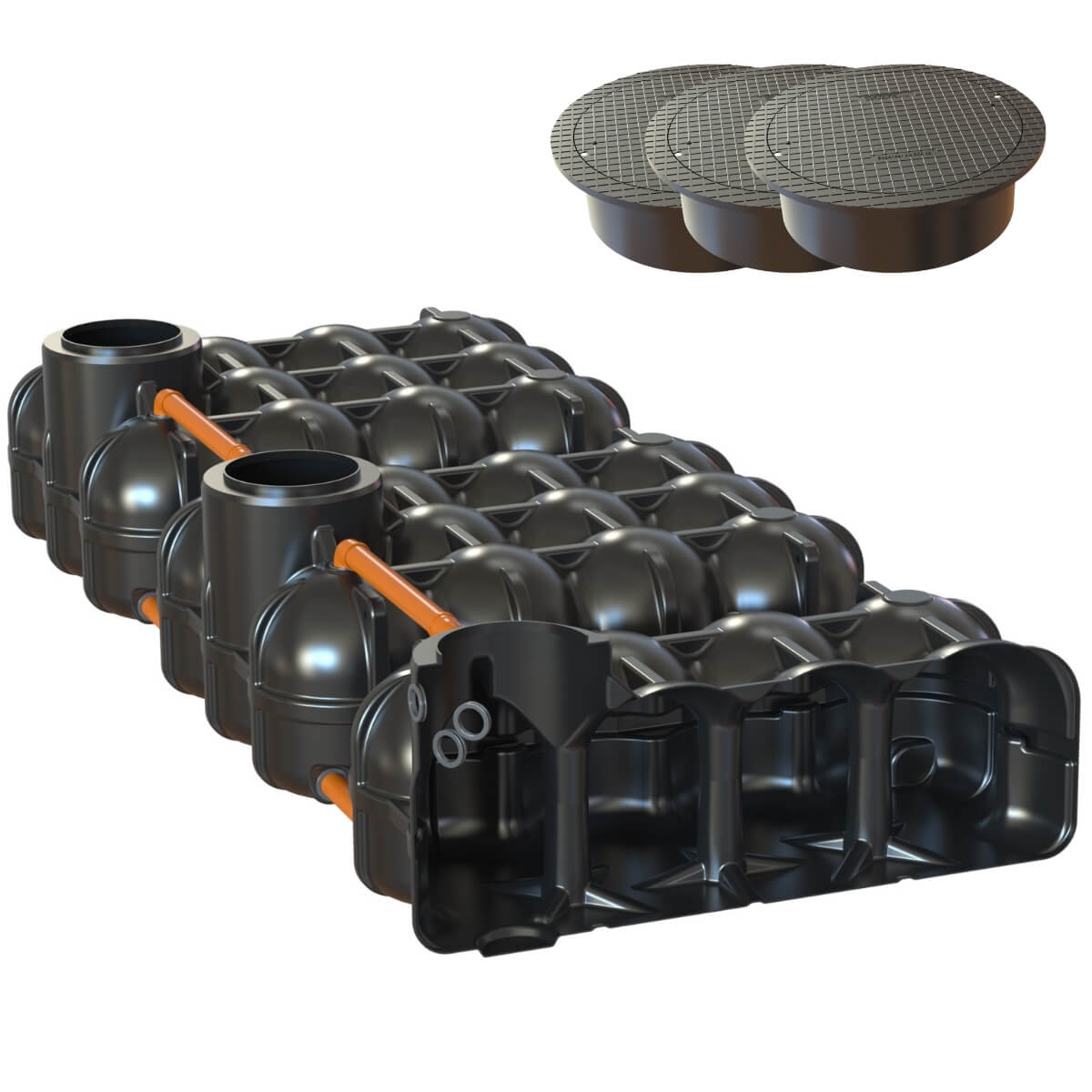 Flachtank 15000L Trio Hudson  mit Pumpensumpf mit Abdeckung