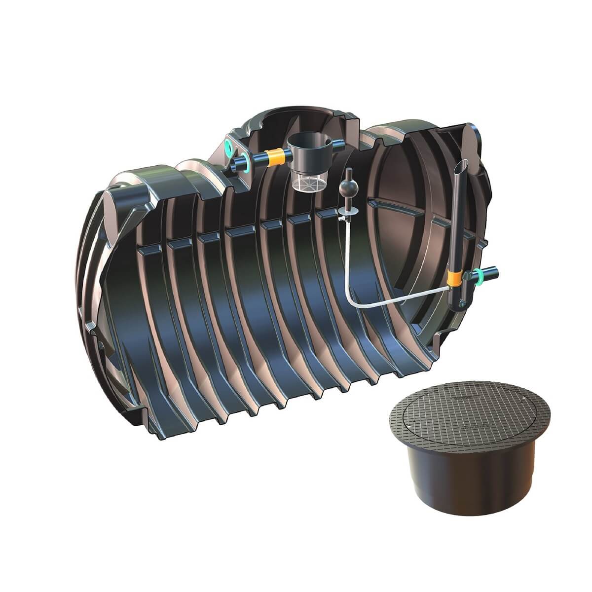 Retentionszisterne 12500L Retention 8000L Big Atlantis mit Segment-Abdeckung