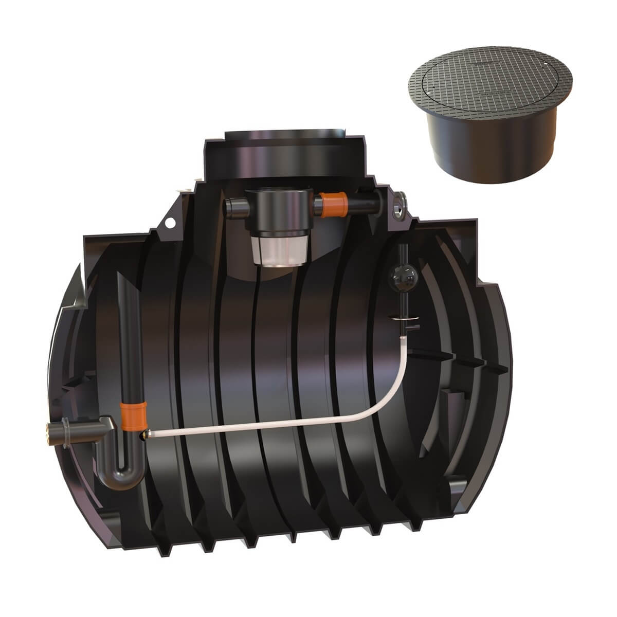 Retentionszisterne 4000L Atlantis mit PKW-Segment-Abdeckung