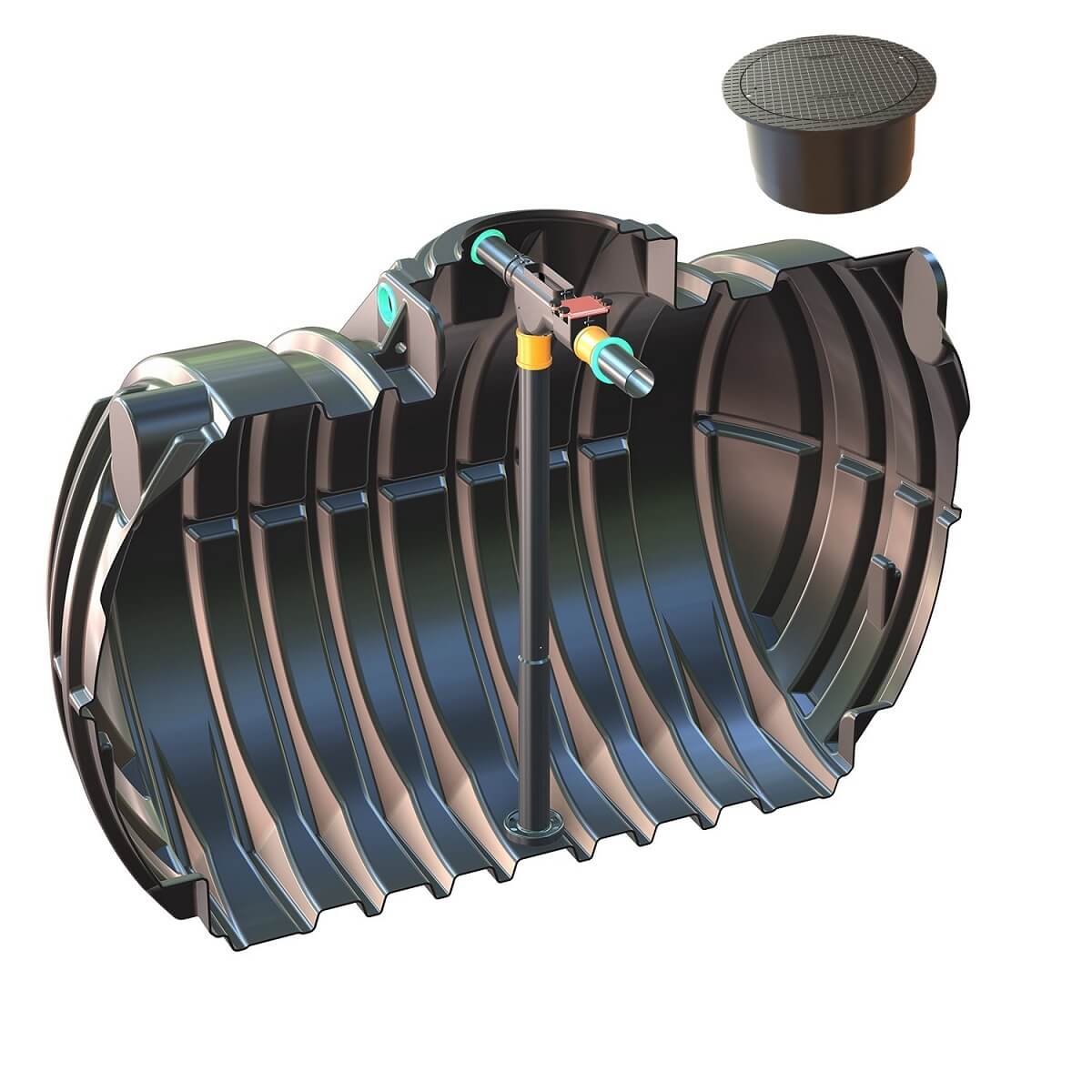 Zisterne 12500L Hausanlage WSP Big Atlantis mit Segment-Abdeckung