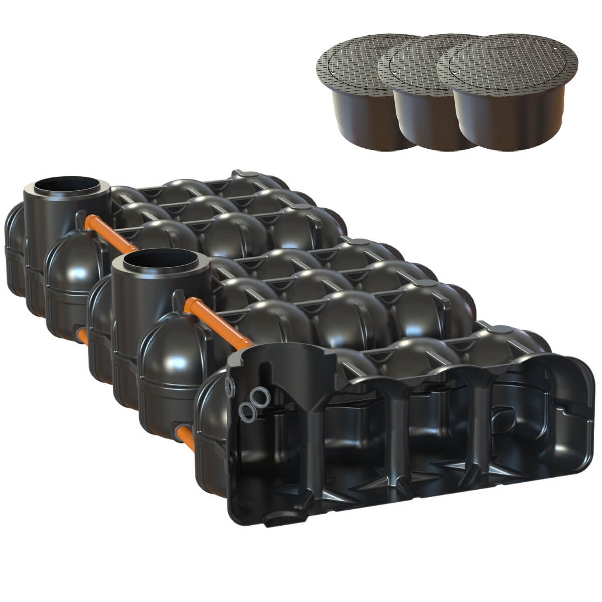 Flachtank 15000L Trio Hudson  mit Pumpensumpf mit PKW-Abdeckung