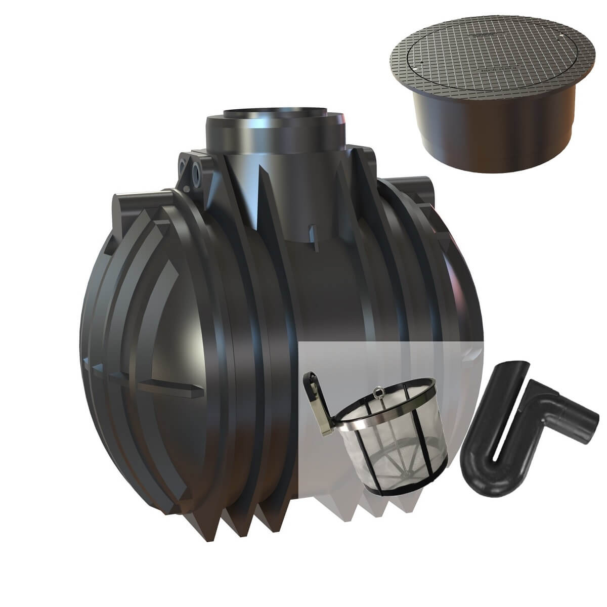 Zisterne 5300L Atlantis Gartenanlage mit PKW-Abdeckung