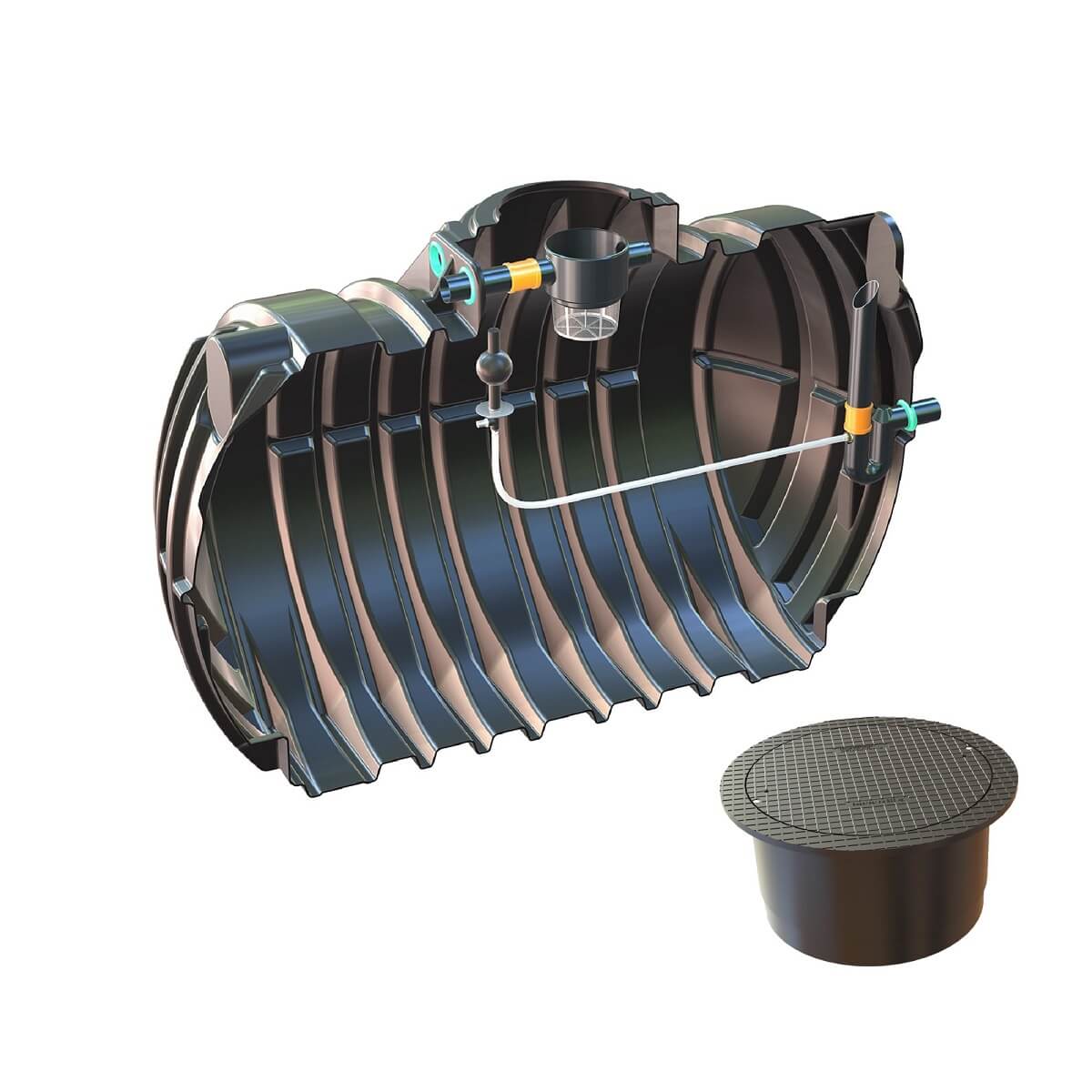 Retentionszisterne 12500L Retention 5000L Big Atlantis mit Segment-Abdeckung