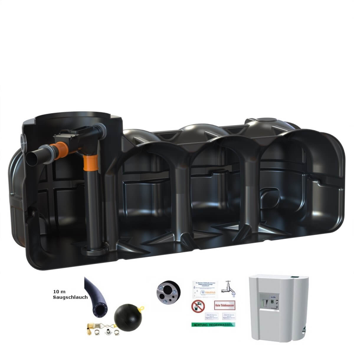 Flachtank 5000L Hauszisterne Hudson WSP mit Hauswasserwerk